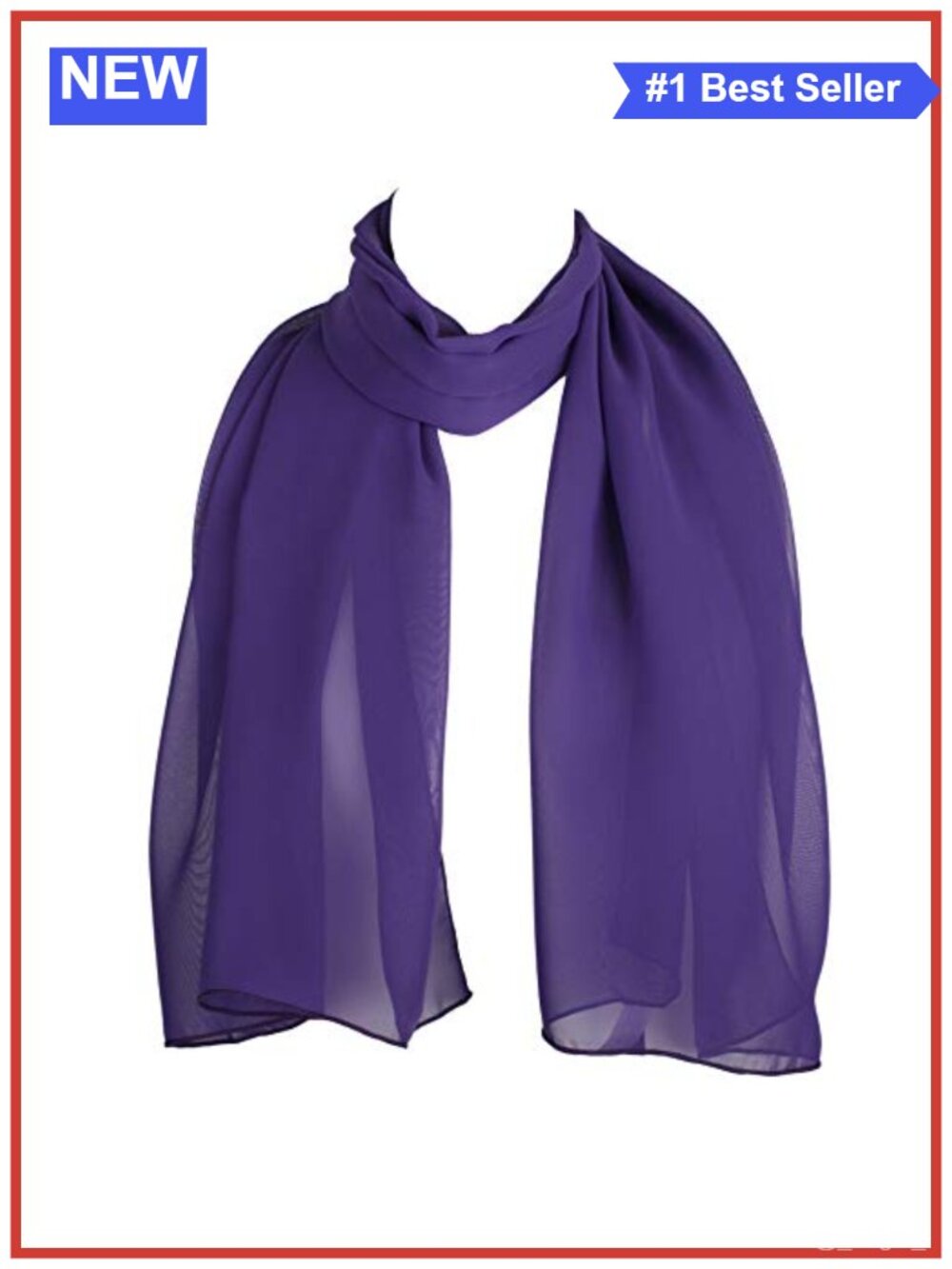 Chiffon Scarf Sheer Wrap Lightweight Women Accessory